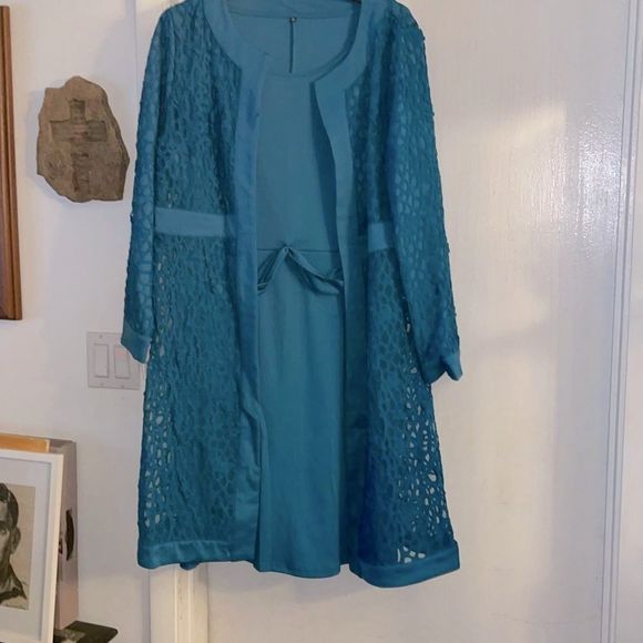 NWT Hekka Plus Sz 3X teal 2 Pc Jacket and dress. Bundle item only - Picture 1 of 6